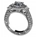 2.21 ct Ladies Princess Cut Diamond Engagement Ring In 14 Kt White Gold